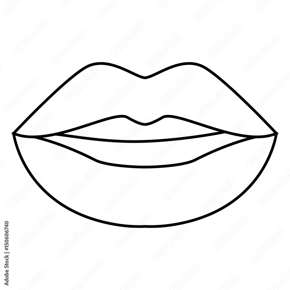 sensual lips icon over white background. vector illustration sensual lips icon over white background. vector illustration