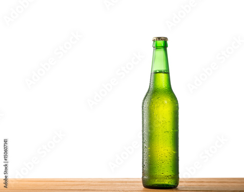 A bottle of beer on the table