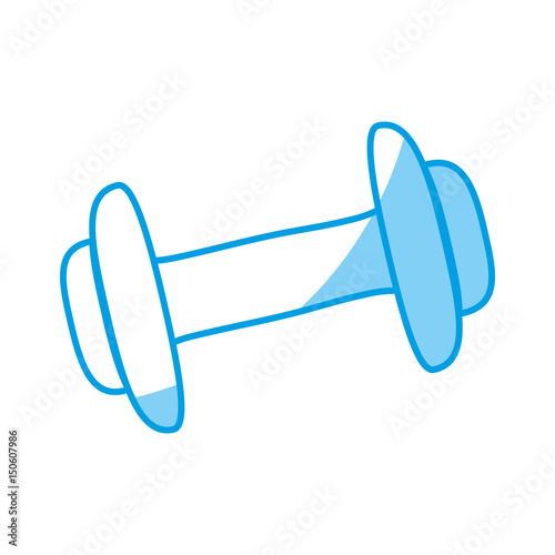 dumbbell icon over white background. vector illustration