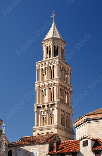 Campanile der Kathedrale Sveti Duje, Campanile des Doms St. Domnius, UNESCO Weltkulturerbe, Split, Mitteldalmatien, Kroatien