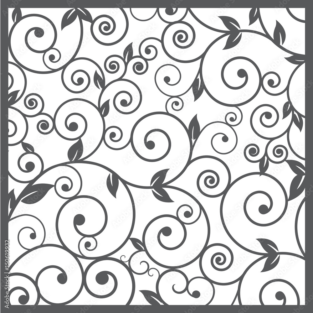Pattern silhouette cut tracery flower natural curls. Design for scrapbooking, business cards, background for craft Pattern silhouette cut tracery flower natural curls. Design for scrapbooking, business cards, background for craft