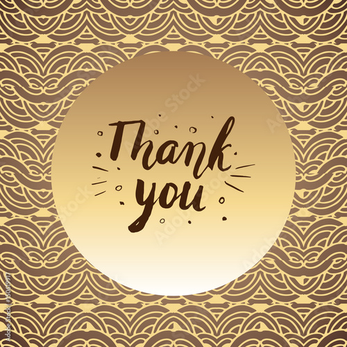 Thank You. Hand drawn lettering.