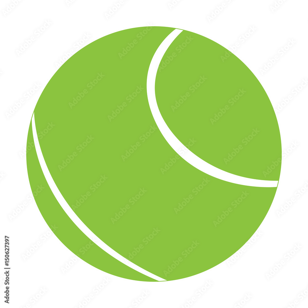 Isolated tennis ball on a white background, Vector illustration