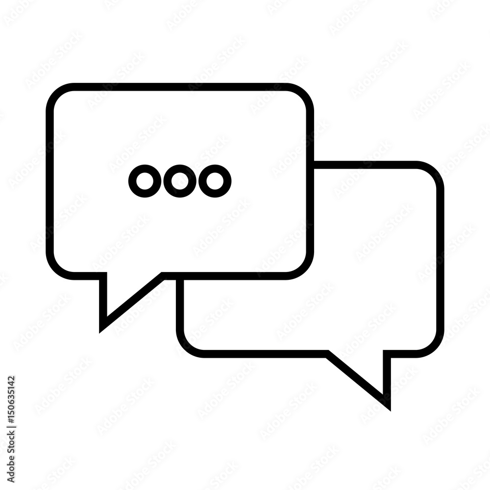 bubble speech communication dialog talk outline vector illustration bubble speech communication dialog talk outline vector illustration