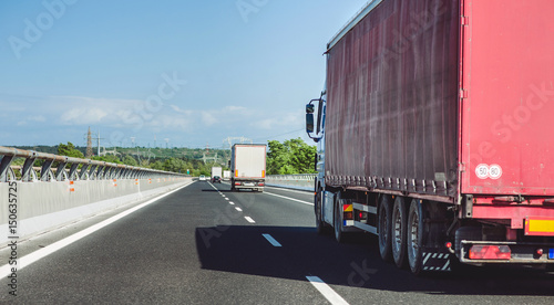 Heavy cargo on the road