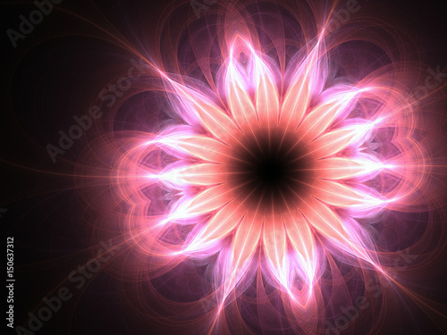 Fractal flower  digital artwork for creative graphic design