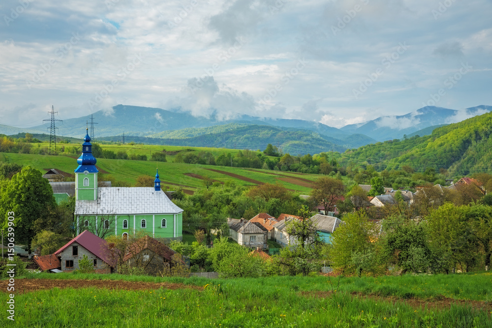 Church in Carpathians mountains in Ukraine