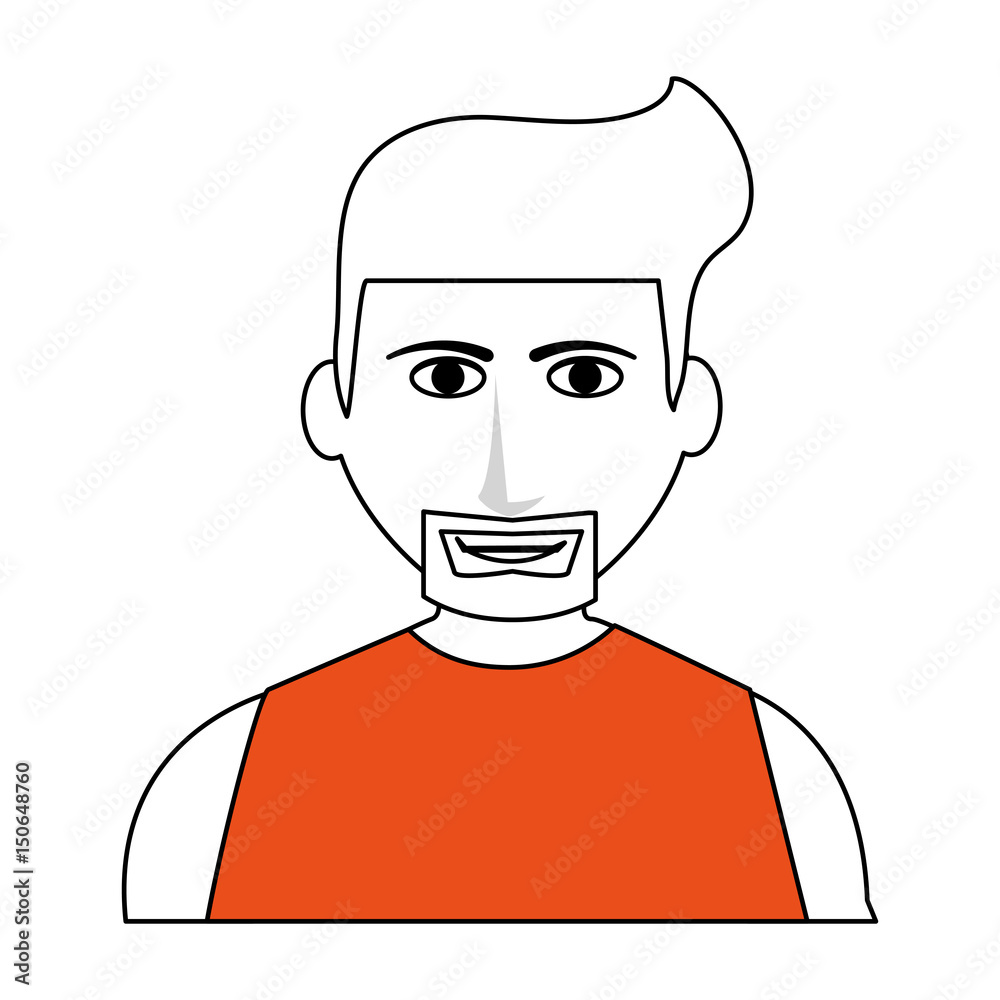 bearded handsome man with muscular body icon image vector illustration design bearded handsome man with muscular body icon image vector illustration design