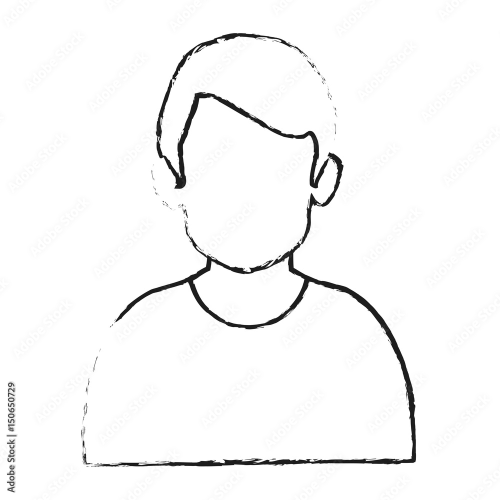 blurred silhouette half body faceless man with t-shirt vector illustration blurred silhouette half body faceless man with t-shirt vector illustration