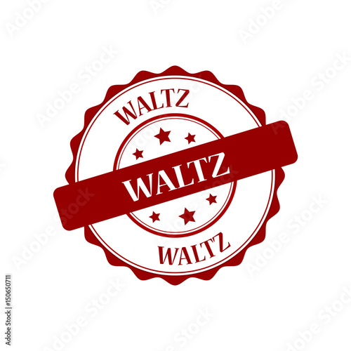 Waltz red stamp illustration