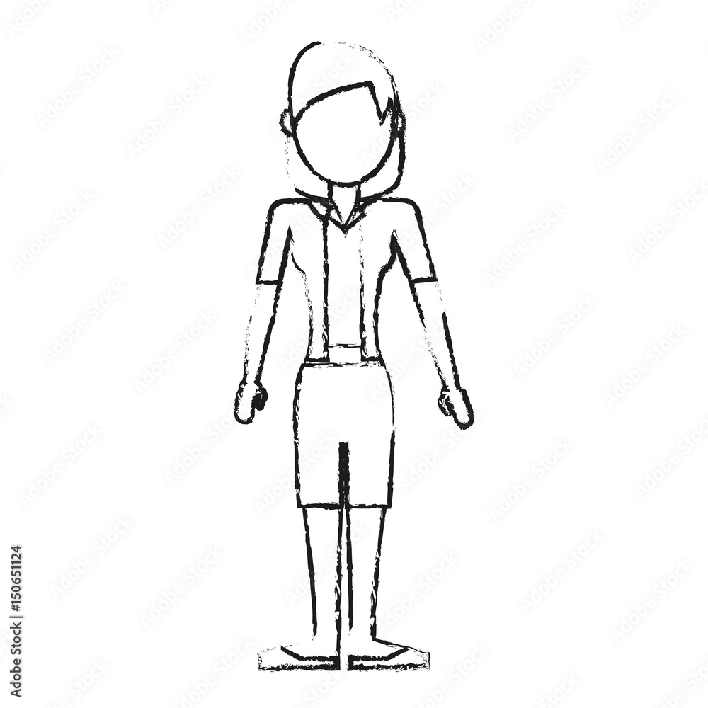blurred silhouette caricature faceless woman with casual clothing vector illustration blurred silhouette caricature faceless woman with casual clothing vector illustration