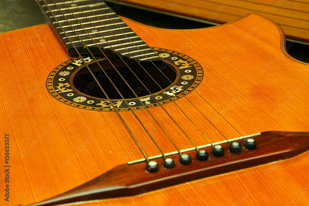 Obraz premium Ancient acoustic guitar