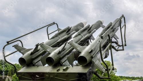 Принти на полотні Surface to air missiles on launcher