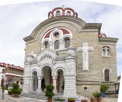 Holy mountain Athos, Greece, april 2017 – different views of monasteries 