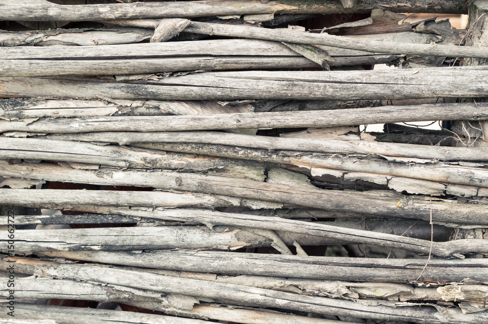 Texture of fence of woven willow twigs for background Texture of fence of woven willow twigs for background