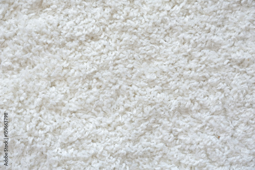 Beautiful texture of a white carpet