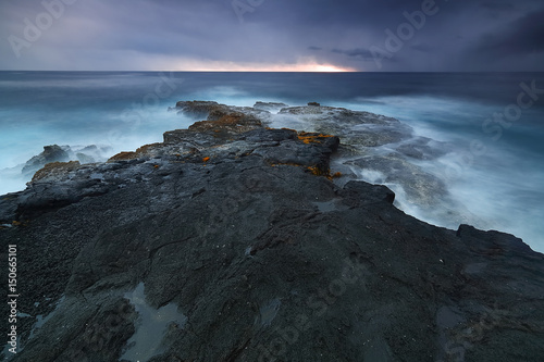 long-exposure image of the island of Hawaii