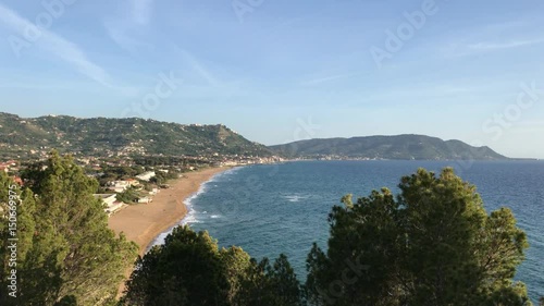 The bay of Castellabate from Tresino hill, Cilento, 4K photo