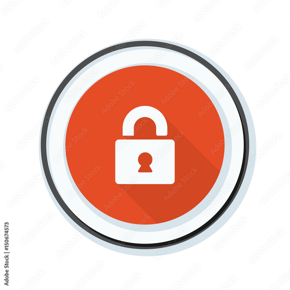 Lock Safety button illustration Lock Safety button illustration