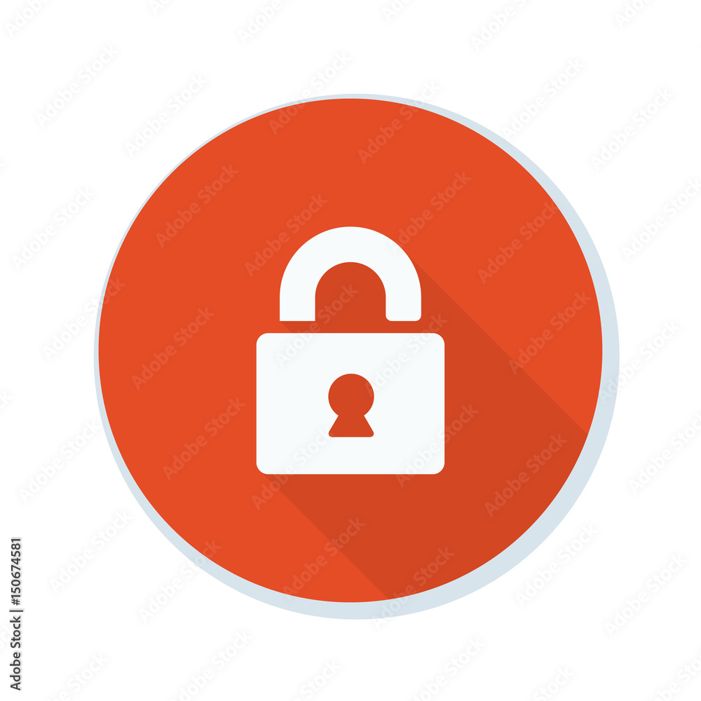 Lock Safety button illustration Lock Safety button illustration