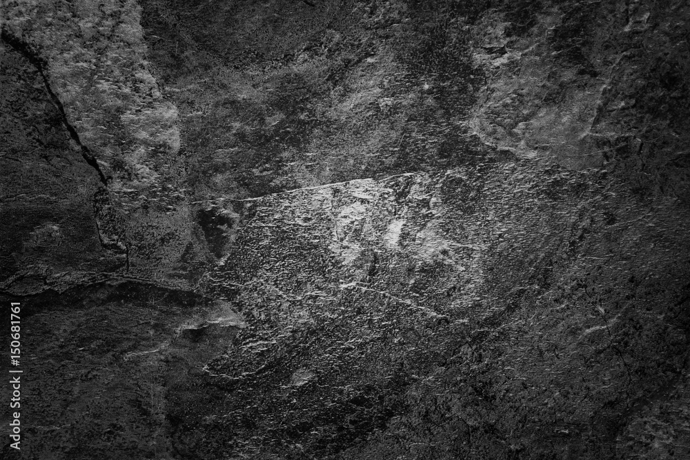 Naklejka premium Dark slate stone black wall