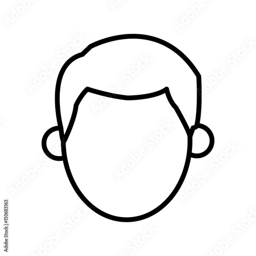 outlined character man male design vector illustration
