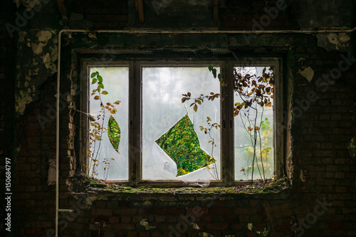 The old and ruined widow of  building  lost places