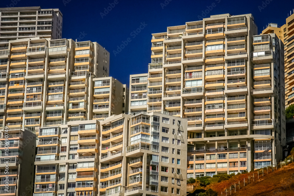 Residential buildings in Valparaiso Residential buildings in Valparaiso