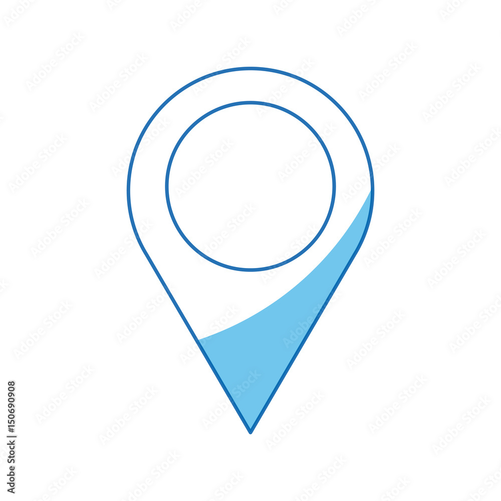 pin map location gps image blue line vector illustration pin map location gps image blue line vector illustration