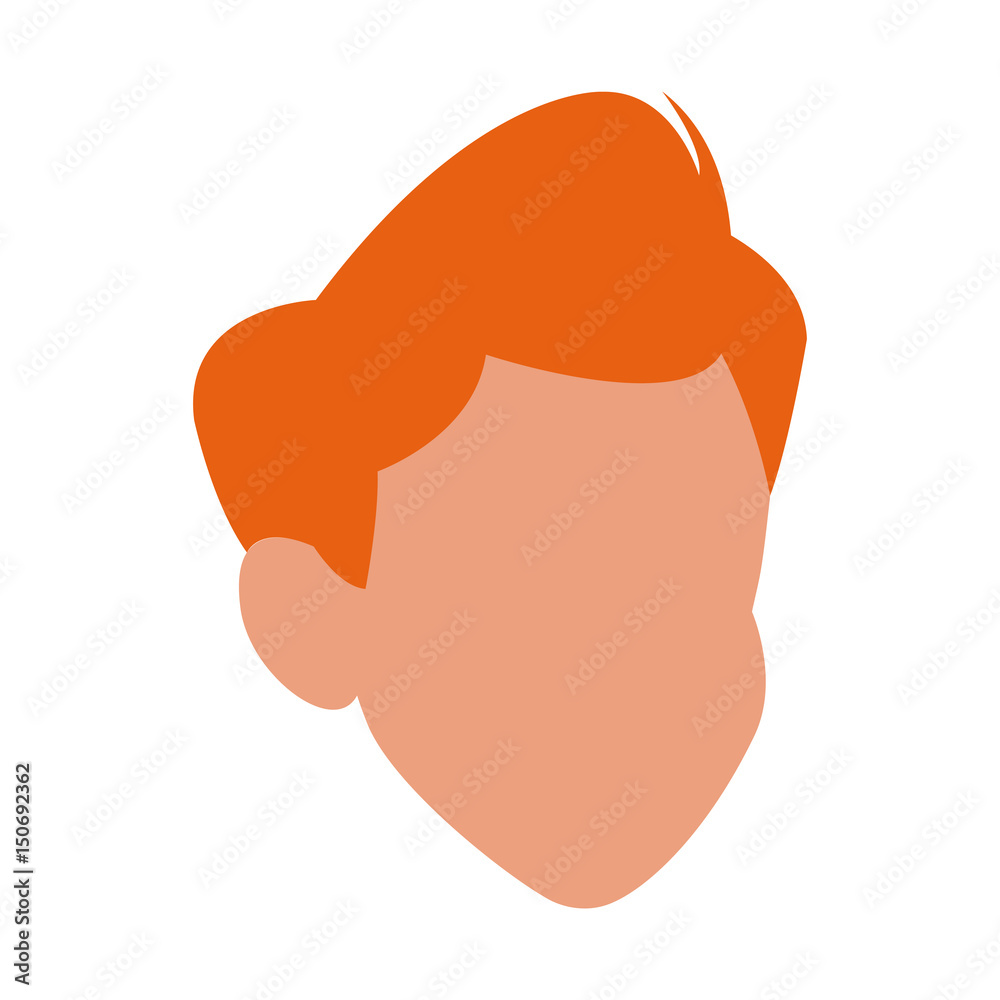 head boy young avatar no face vector illustration head boy young avatar no face vector illustration