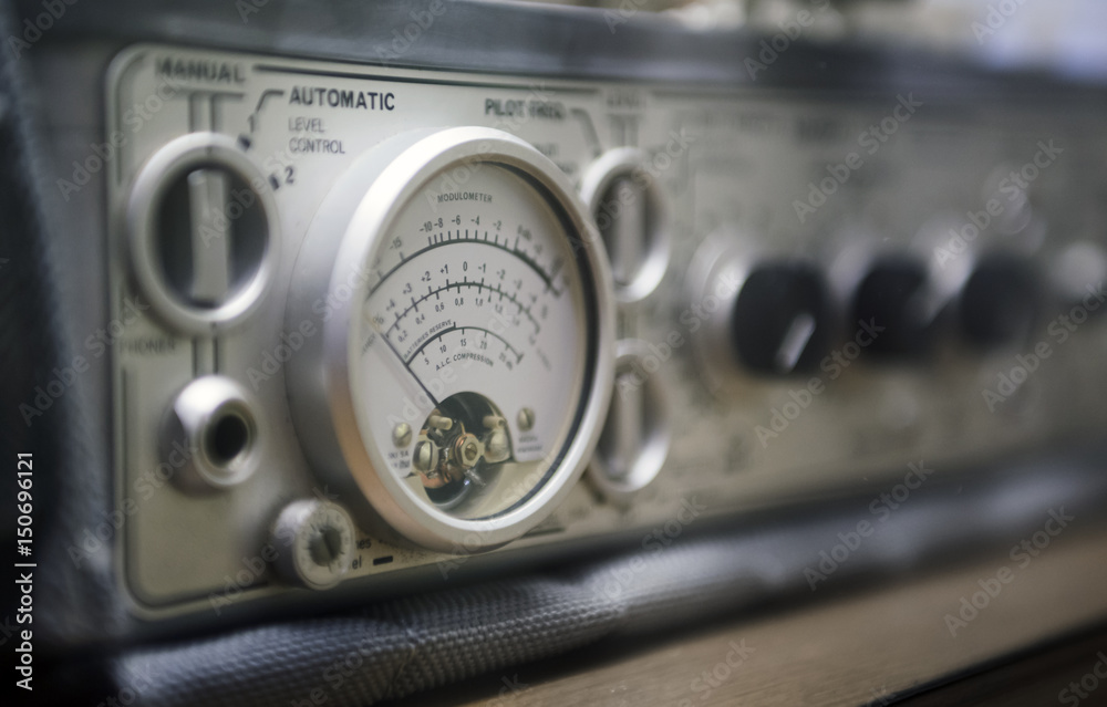 Fototapeta premium Keys and toggle keys on a radio