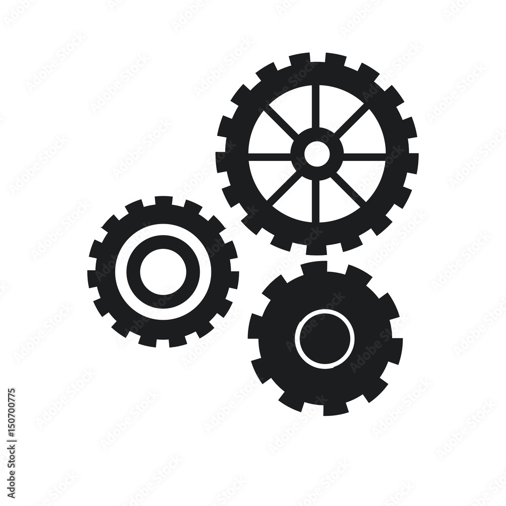gear work mechanical cooperation pictogram vector illustration gear work mechanical cooperation pictogram vector illustration