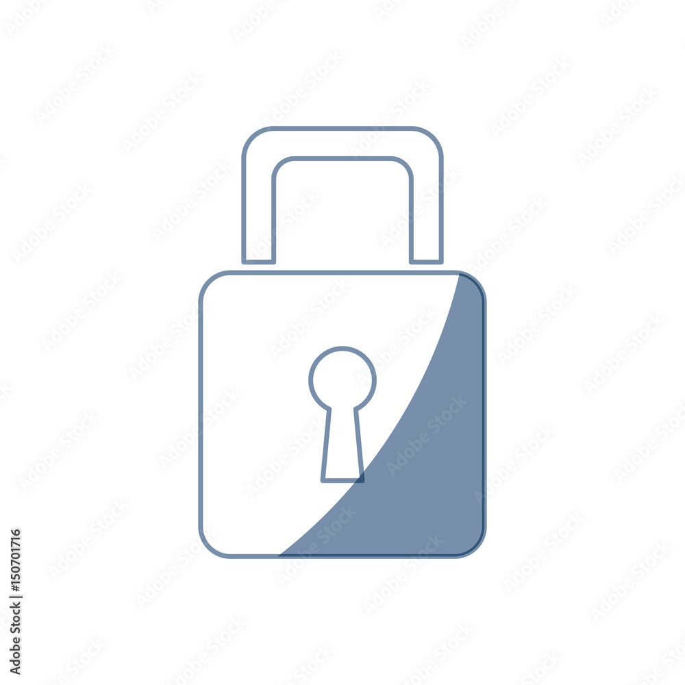 padlock security information technology data vector illustration padlock security information technology data vector illustration