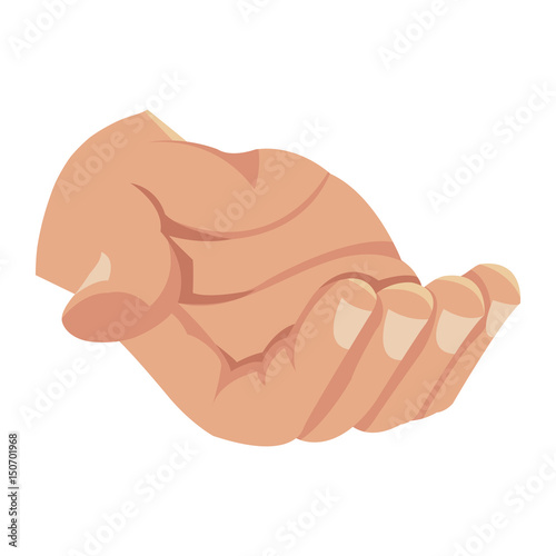 hand man human help image vector illustration