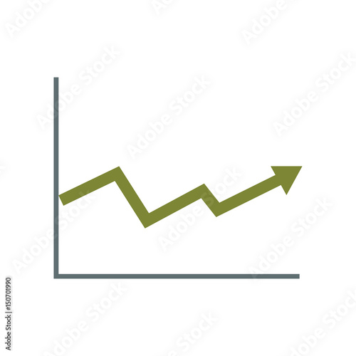 chart statistic financial growth vector illustration