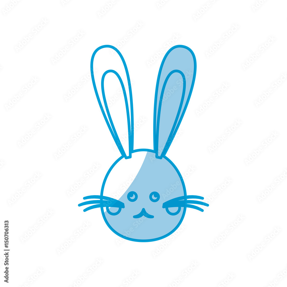 cute head bunny easter character vector illustration cute head bunny easter character vector illustration