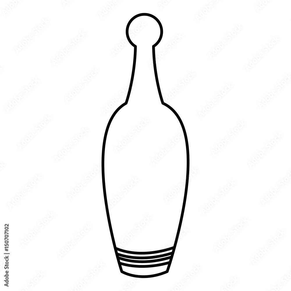 bowling pin sport game tool line vector illustration bowling pin sport game tool line vector illustration