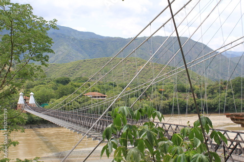 Puente de Occidente. Olaya y Santa Fe de Antioquia, Antioquia, Colombia. photo