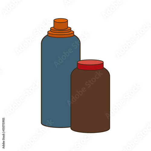 bottle protein food sport vitamins vector illustration