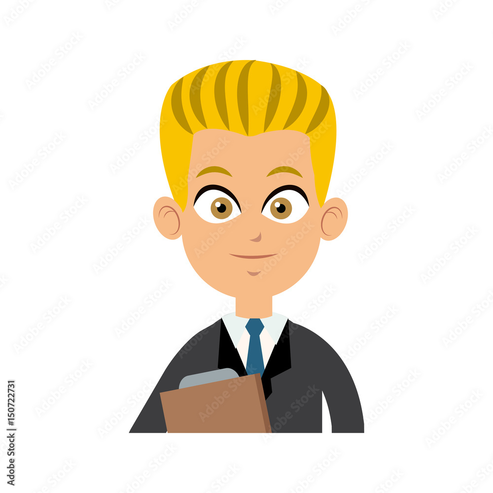 character man business with suit and tie image vector illustration character man business with suit and tie image vector illustration