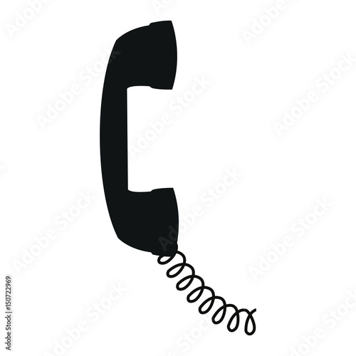 telephone cable curly communication image vector illustration