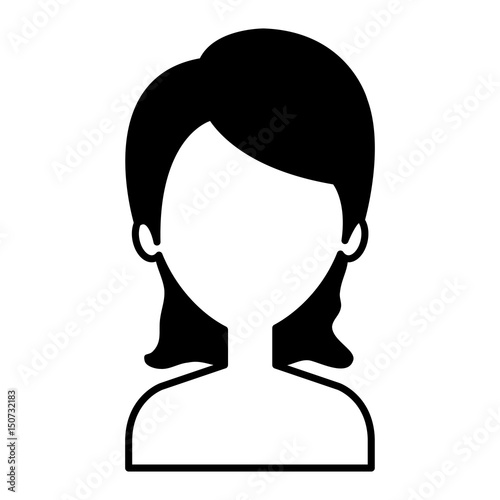 young woman shirtless avatar character vector illustration design