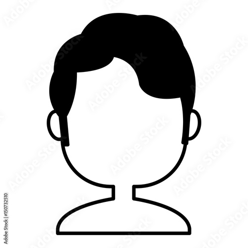 young man shirtless avatar character vector illustration design