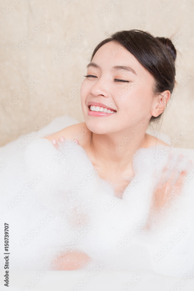woman take the bath woman take the bath