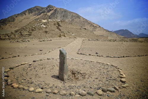 Caral, UNESCO world heritage site and the most ancient city in the Americas. Located in Supe valley, 200km north of Lima, Peru photo