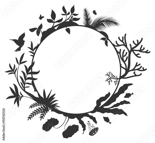 International Day for Biological Diversity round frame elements nature