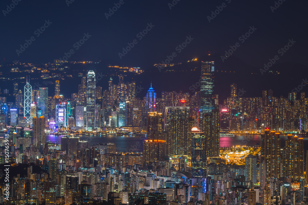 Fototapeta Hong Kong cityscape night