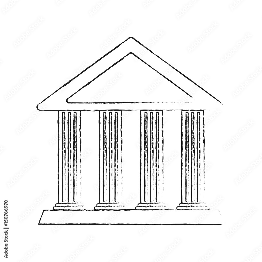 blurred silhouette cartoon skecth parthenon architecture icon vector illustration blurred silhouette cartoon skecth parthenon architecture icon vector illustration