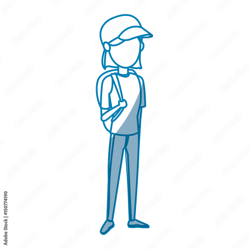 portrait girl traveler vacation tourism design vector illustration portrait girl traveler vacation tourism design vector illustration
