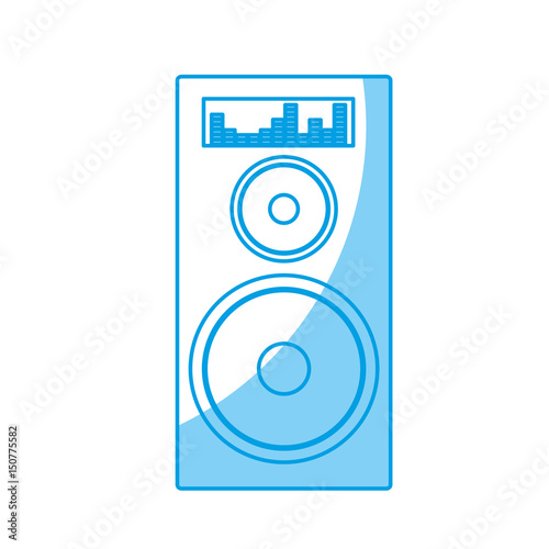 Speaker amplifier icon over white background. vector illustration